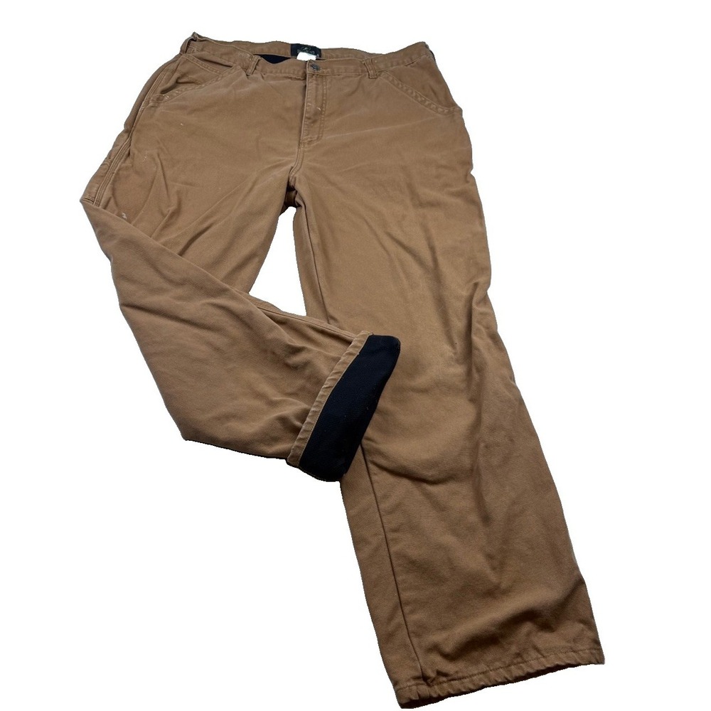 RedHead Lined Canvas Carpenter Pants Mens Size 40x32 Brown